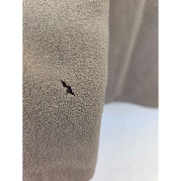 Vintage Nordstrom Fleece Quarter Zip Pullover Sweater SZ M Made In USA Tan - Picture 5 of 7